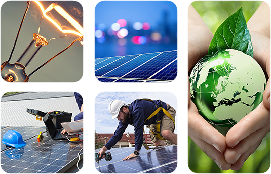 Smart energy grid illustration for renewable power management