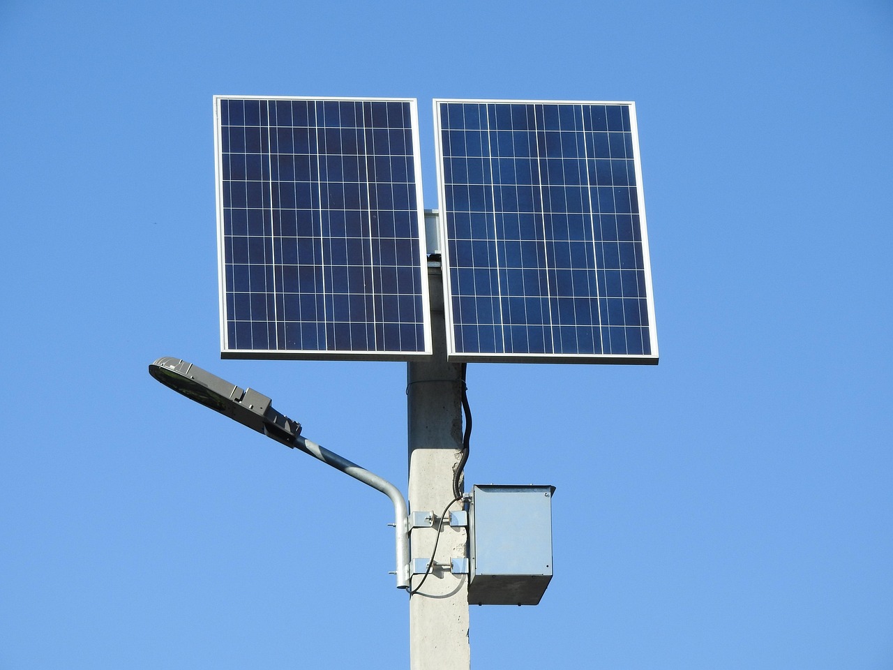 Rooftop solar panels capturing sunlight